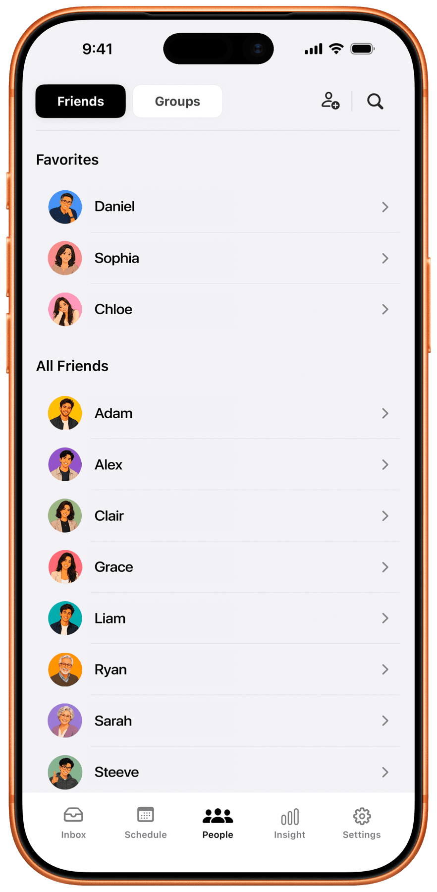 Choosing a friend in Remimo